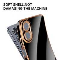 Placage électrolytique de luxe de haute qualité support de bague de couverture arrière en TPU souple pour Oppo A74 RENO5 6 A53 A31 A5SA15 A7X coques de téléphone