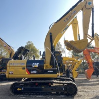 Excavatrice d'occasion Caterpillar CAT 320D 320D2 de fabrication japonaise, 20 tonnes, hydraulique, en bon état, prête à travailler