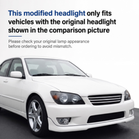 Ensemble de phares à lentille de projecteur bi-xénon modifiés, feux de jour à LED et clignotants séquentiels POUR Lexus IS200 (1998-2005 Altezza)