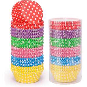 Vasos de Papel para Cupcakes Personalizados, Desechables, Resistentes a Altas Temperaturas, a Prueba de Grasa, Ecológicos, Naturales, Aptos para Microondas, Coloridos - Product Image 1