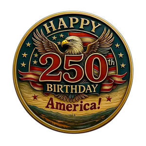Gedenkmünze zum 250. Jahrestag der USA, 3D-Relief, hochwertig plattiert, Metallhandwerk, Sammlerstück, Dekoration, Feiertagsgeschenk - Product Image 2