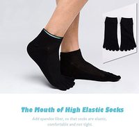 Chaussettes à 5 orteils 100% coton, livraison gratuite échantillon, usine chinoise, bon marché, unisexes, d'été, maille 5 doigts