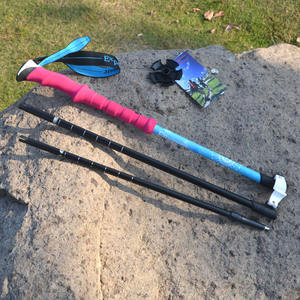 Bâtons de randonnée Hike Mount Trekking 65-136cm en alliage d'aluminium ultralégers avec verrouillage externe pour la marche en plein air - Product Image 1