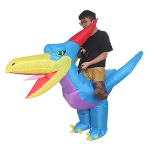 Costume de mascotte costume gonflable chevauchant des ptérosaures costume gonflable de dinosaure Halloween fête Cosplay pour adulte polyester unisexe