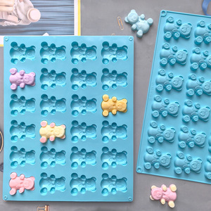 24 cavités grand moule ours gommeux grand ours moule à crayons pour brownie <span class=keywords><strong>muffin</strong></span> <span class=keywords><strong>chocolat</strong></span> ganache gelée pralines caramels moule à bonbons - Product Image 4