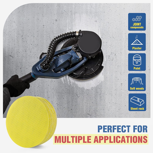 400 Stück langlebiges Schleifpapier 225 mm perforierte Schleif scheiben mit Körnung <span class=keywords><strong>120</strong></span> Trockenbau schleifer Schleif werkzeuge - Product Image 6