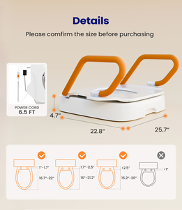 Siège de toilette électrique élévateur hauteur réglable télécommandé salle de bain sécurité aide à la mobilité chaise de soutien pour personnes âgées handicapées - Product Image 3