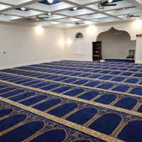 Tapis de prière linéaire sur mesure de largeur standard, absorption acoustique, mur à mur, directement de l'usine, pour projets commerciaux de mosquées