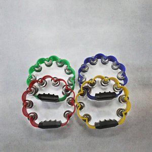 Vente en gros de jouets <span class=keywords><strong>pour</strong></span> bébés, instrument de <span class=keywords><strong>musique</strong></span>, tambourin à main en forme de fleur rouge et blanche - Product Image 5