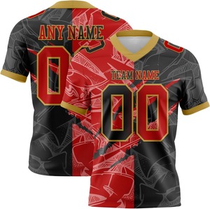 Camiseta de fútbol sublimada de poliéster 100% de primera calidad, camiseta de fútbol de manga corta sublimada y personalizada. - Product Image 1