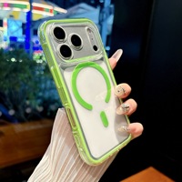 Coque de téléphone magnétique transparente 2-en-1 pour iPhone 17 Pro Max, protection antichoc Airbag, découpe précise, antidérapante