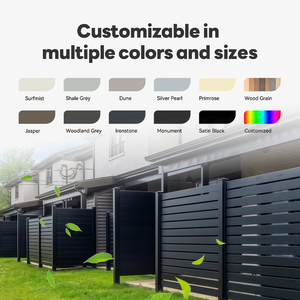 Atacado Preço Fence Panels Privacidade Alumínio <span class=keywords><strong>Slat</strong></span> Fence para Jardins DIY Horizontal <span class=keywords><strong>Slat</strong></span> Esgrima para Jardim e Casa - Product Image 4