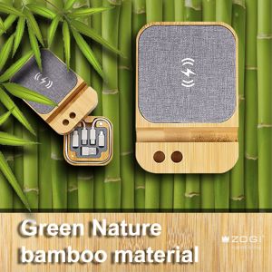 Organizador de escritorio de oficina multifuncional Juego de cables de bambú 60W Organizador de cables Cable DE DATOS USB Cargador inalámbrico - Product Image 4