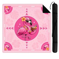 Tapis de Mahjong de Luxe Moderne à Motif Classique Européen Sculpté, Tapis Vintage Mandala Imperméable, Anti-Huile et Antidérapant