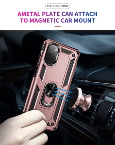 Coques de téléphone portables uniques en TPU et PC avec support métallique et anneau de maintien pour Motorola Moto E32 4G - Product Image 3