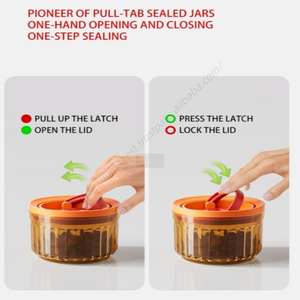 Juego de 6 Recipientes Herméticos para Almacenamiento de Alimentos, Apilables, Multifuncionales, Libres de BPA, para Organización de Cocina - Product Image 5