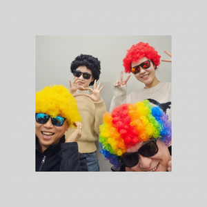 Red Witch Poppy Hair Four-Cut Bomb Photo Booth Props Life Photo - Product Image 1