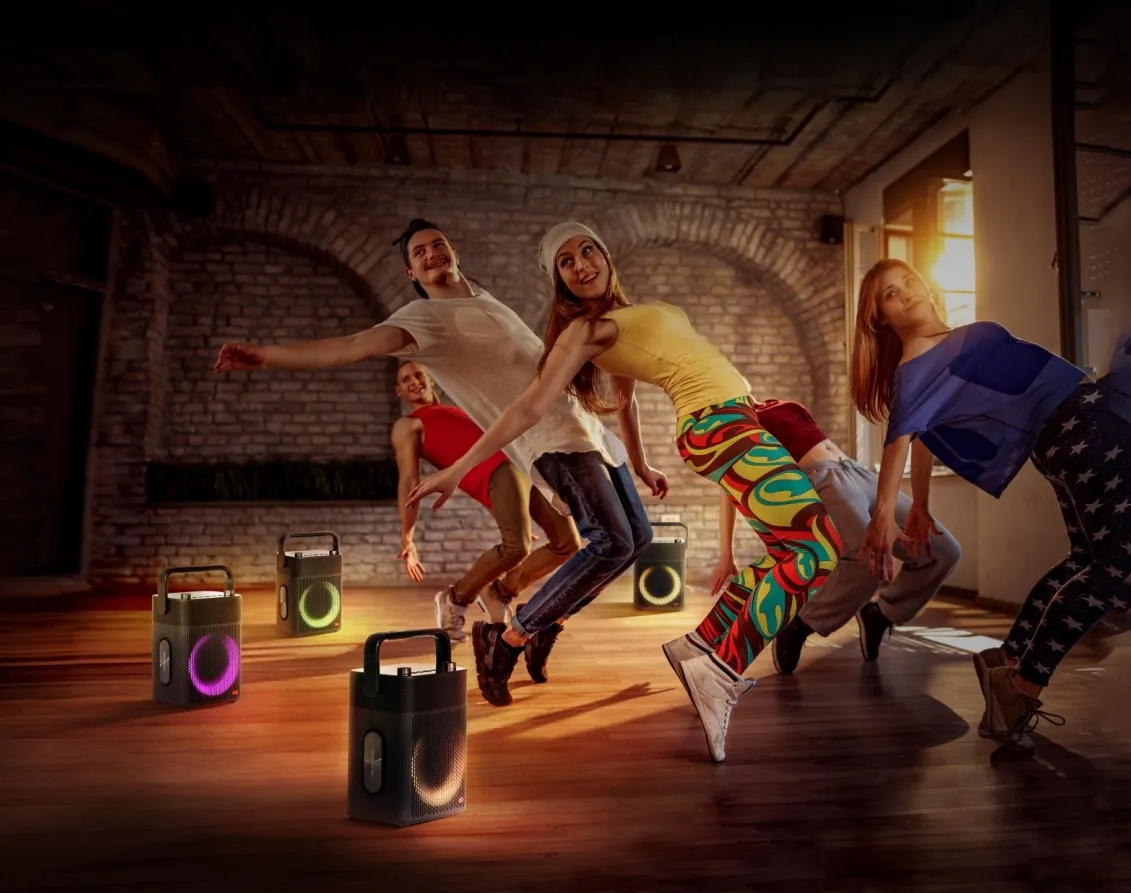 NEW Karaoke speaker for Adults and Kids with LED Party Lights Series Connection for many speakers