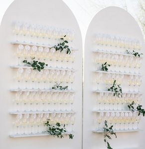 Eleganti decorazioni di nozze con Display per flauti Champagne include bicchieri da antipasto e arco a muro - Product Image 5