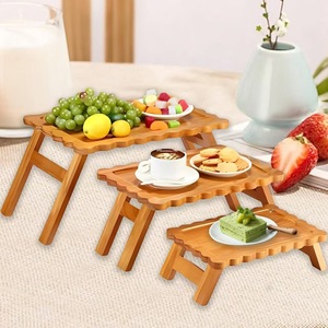 Solid Wood Multi Layer Pastry Cake Rack Nan Bamboo <b>Desktop</b> Storage <b>Shelf</b> For Living Room Balcony Display - Product Image 1
