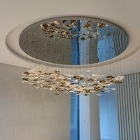 Lustre en cristal personnalisé, grande suspension d'intérieur pour hall d'hôtel, villa, salle de réception, bureau de vente, hall d'accueil