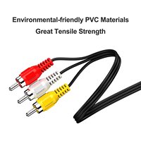 3.5mm Jack à 3 RCA mâle Audio vidéo AV câble auxiliaire stéréo cordon Standard convertisseur fil pour haut-parleur TV boîte CD DVD lecteur