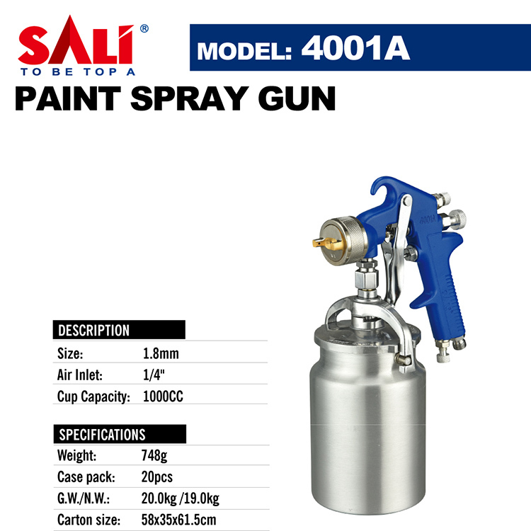 Pistola Pulverizadora De Pintura Por Gravedad Starchem 4001G, Boquilla 1.8 Mm, Depósito 600 Ml