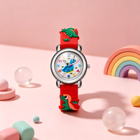 Montre éducative 3D pour garçons avec dinosaures, bracelet en silicone souple, montre pour enfants