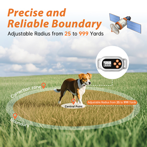 Système de confinement GPS pour animaux de compagnie Collier antichoc rechargeable étanche IPX7 Clôture électrique sans fil pour chiens de taille moyenne et grande - Product Image 3