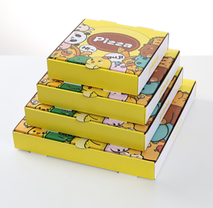 Caja de pizza Plantilla gratis Prining Cartón corrugado/recubierto personalizado de 16 pulgadas, Papel Kraft Pizza <span class=keywords><strong>Caixa</strong></span> De Cone Carpetas reciclables - Product Image 3