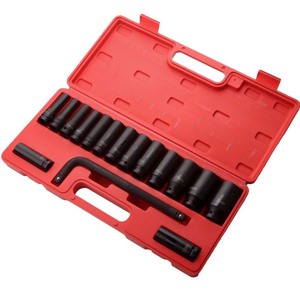 Extended Socket Set 1/2 In Metric Carbon Steel Auto Repair Tool Kit With Bent Rod 15 Piece - Product Image 5