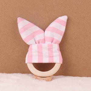 Vente en gros, aide les dents des enfants à grandir en bonne santé, oreilles <span class=keywords><strong>de</strong></span> <span class=keywords><strong>lapin</strong></span>, <span class=keywords><strong>anneau</strong></span> en bois - Product Image 4