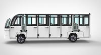 Nouveau design de voiture de bus touristique 17 places entièrement fermée à bon prix, navette avec porte mini bus classique plomb-acide lithium-ion