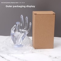 Présentoir à bijoux en plastique écologique, modèle main OK, pour bracelets, chaînes et bagues, en stock !