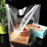 Sacs en plastique transparent pour boulangerie en gros - Toast, gâteau, dessert, à emporter, impression de logo, sac en plastique transparent à emporter