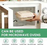 Bol en bagasse biodégradable thermoscellable et résistant à la chaleur pour boîte à lunch jetable en bagasse, assiettes jetables personnalisées