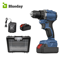 Perceuse-visseuse sans fil 21V sans balais, kit 2 vitesses, couple élevé, qualité industrielle 60N.m, mandrin 1/2, chargeur de batterie, pour perçage puissant