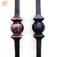 Broches de balustre d'escalier en fer forgé carré en métal noir mat personnalisées en gros pour intérieur