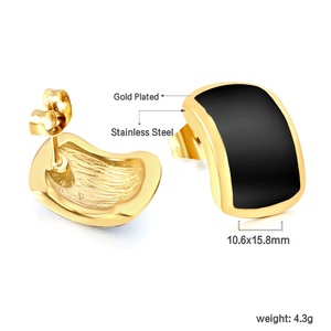 Pendientes de Acero Inoxidable con Baño de Oro 18k, Hipoalergénicos, Estilo Chunky, para Mujer, Diseño Moderno y Atrevido - Product Image 6