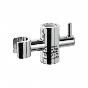 Soporte deslizante cromado de ABS para varillas de ducha de 20 mm de diámetro y 10 cm de longitud - Product Image 3