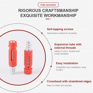 Supports annulés Broche Assemblage rapide Matériel intégré 2 en 1 Attaches Meubles intégrés Connecteur caché Knockdown Cabinetry - Product Image 2