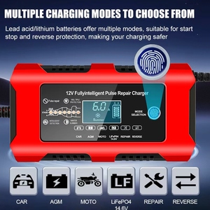 <span class=keywords><strong>Chargeur</strong></span> de <span class=keywords><strong>batterie</strong></span> de voiture 12v10A 12v-15.5v Réparation par impulsions Maintien intelligent Affichage de l'écran 2 ports pour <span class=keywords><strong>batterie</strong></span> de voiture électrique - Product Image 3