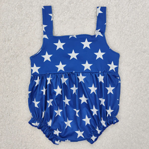 Ropa para Niños del 4 de Julio, Vestido para Niñas con Estampado Patriótico de Estrellas y Pelele para Bebés con Lazo Grande - Product Image 2
