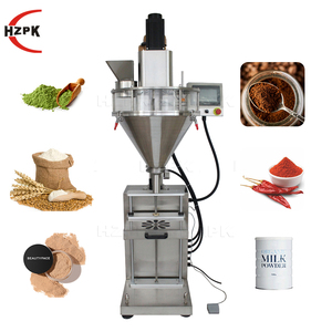 Machine de remplissage semi-automatique HZPK pour poudres, avec vis sans fin, pour farine, café, détergent, cosmétiques, et machine de mélange et de remplissage à vis sans fin pour poudres en pot - Product Image 1