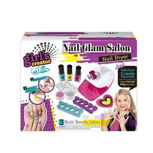 Jouets pour filles, cosmétiques pour enfants, jeu de manucure mignon, ensemble d'outils de manucure, vernis à ongles à base d'eau, art à décoller avec sécheuse - Product Image 6