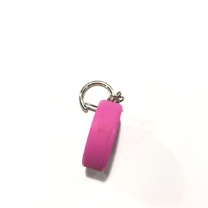 Mini Cao Su Ice Puck Key Chain, Silicone Hoặc Cao Su Logo In Ấn Hockey Puck Móc Khóa - Product Image 6