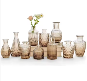 Vendita calda moderno nuovo tipo di vetro unico Bud <span class=keywords><strong>vaso</strong></span> carino Vintage piccolo bocca <span class=keywords><strong>vaso</strong></span> di vetro <span class=keywords><strong>per</strong></span> la decorazione di nozze - Product Image 2