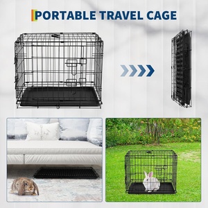 Cage pliable portable pour <span class=keywords><strong>chien</strong></span> de 18 pouces avec plateau amovible et porte supérieure/avant, <span class=keywords><strong>taille</strong></span> pour petits chiens, chats, furets, chinchillas - Product Image 5