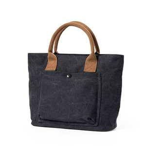 Sac en toile pour <span class=keywords><strong>femme</strong></span>, sac à bandoulière, sac d'école pour étudiant, grande capacité, résistant à l'usure, sac en toile pour le travail quotidien - Product Image 4