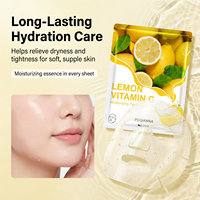 Masque facial en feuille de citron 25 ml, soin de la peau aux plantes et aux fruits, fabrication directe en usine OEM, nourrissant en profondeur et éclaircissant la peau